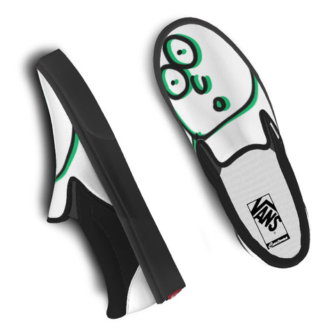 OOH FACE Vans Slip-Ons (Double Vision GREEN)